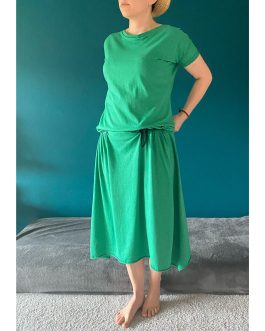 Sukienka maxi zielona sosna