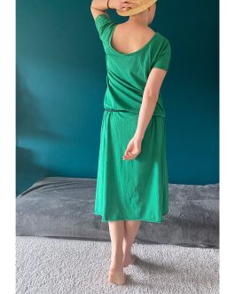 Sukienka maxi zielona sosna